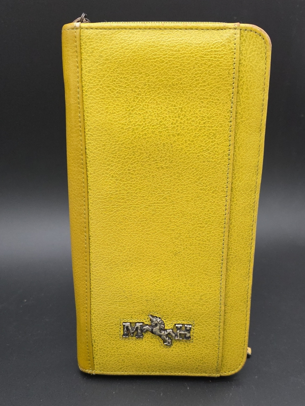 Mario Hernandez GreenYellow Zip Wallet - Women's Leather Wallet